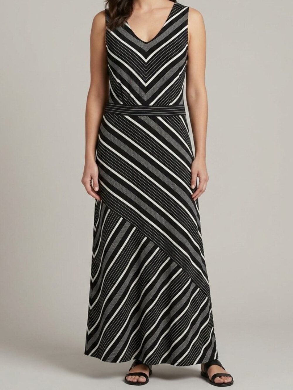 Michel Studio Striped Maxi Dress